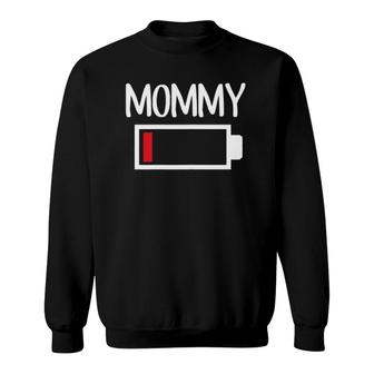 Womens Mommy Low Battery Energy Low Energy Mom Sweatshirt - Thegiftio UK