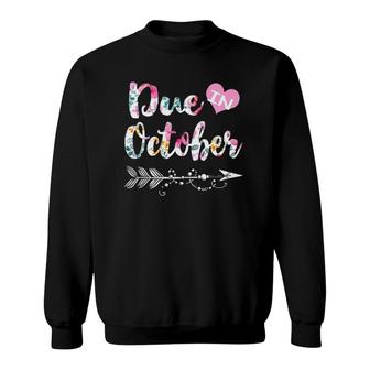 Womens Pregnancy Gift Announcement Due Date October 2022 See You In Sweatshirt | Mazezy