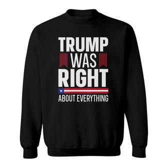 Womens Pro Donald Trump Trump Was Right About Everything V-Neck Sweatshirt | Mazezy