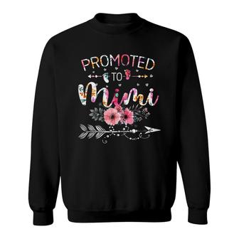 Womens Promoted To Mimi 2022 Funny New Grandma Mothers Day Sweatshirt - Seseable