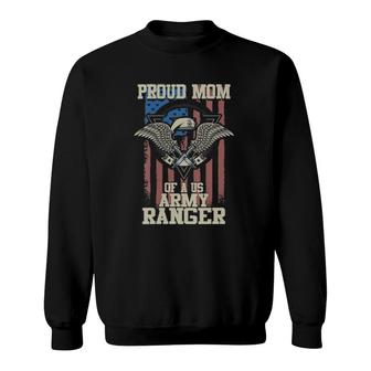 Womens Proud Mom Of Us Army Ranger V-Neck Sweatshirt - Seseable