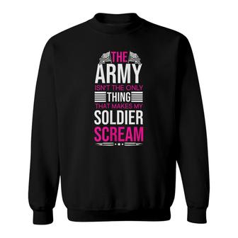 Womens Us Army Soldier Husband Wife Veterans Day Military Sweatshirt - Seseable