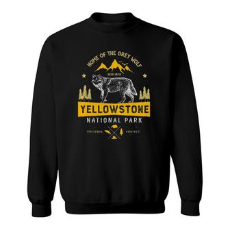 Yellowstone National Park Grey Wolf Sweatshirt | Mazezy AU