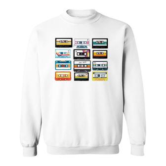 1990S Retro Vintage Birthday 90S 80S Cassettes Tapes Graphic Sweatshirt - Seseable