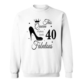 40Th Birthday 1982 This Queen Makes Look 40 Sweatshirt - Seseable