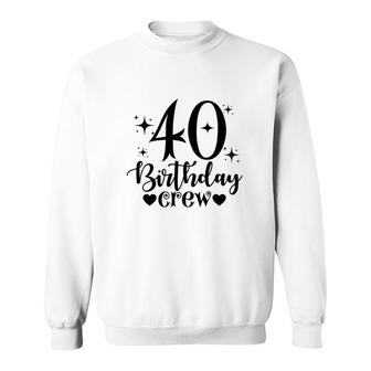 40Th Birthday Crew 40Th Birthday 1982 Stars Sweatshirt - Seseable