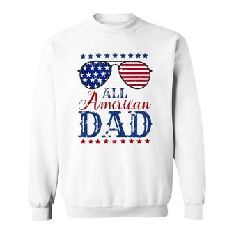 4Th Of July All American Dad Sunglasses Matching Family Sweatshirt - Seseable