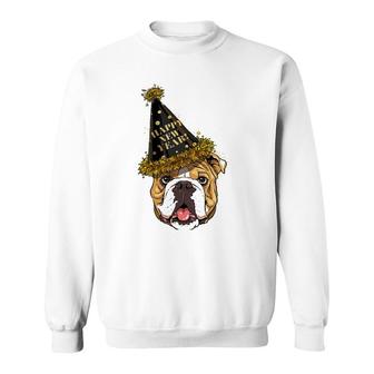 American Bulldog Happy New Year 2023 Dog New Years Eve Party Sweatshirt | Mazezy