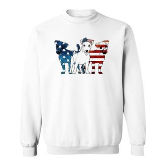 American Flag 4Th Of July Jack Russell Terrier Dog Lovers Sweatshirt | Mazezy