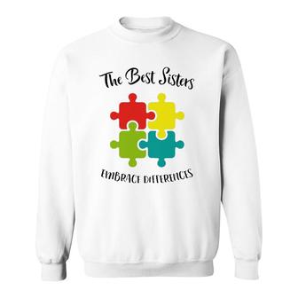 Autism Sister Awareness Day Autistic Gift For Sis Sweatshirt