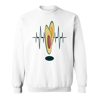 Avocardio Funny Avocado Heartbeat Is In Hospital Sweatshirt - Seseable