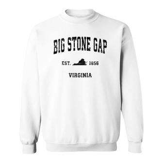 Big Stone Gap Virginia Va Vintage Sports Design Black Print Raglan Baseball Tee Sweatshirt | Mazezy