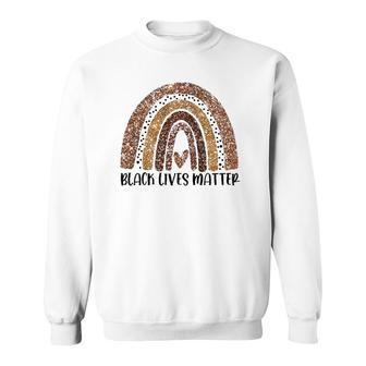 Black Lives Matter Glitter Rainbow Africa Girl Black History Sweatshirt - Seseable