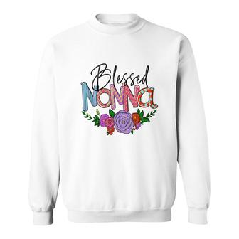 Blessed Nonna Flower Grandma From Daughter With Love New Sweatshirt - Seseable