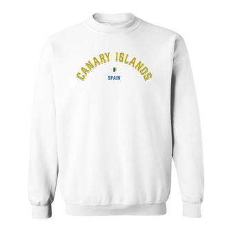 Canary Islands Spain - Vintage Holiday Travel Tenerife Sweatshirt | Mazezy