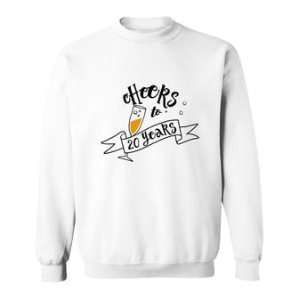 Cheers To 20 Years And 20Th Birthday Since I Was Born In 2002 Sweatshirt - Seseable