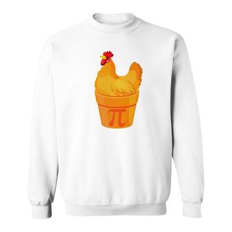 Chicken Pot Pie Pi Day Mathematician Funny Math Gift Sweatshirt - Monsterry