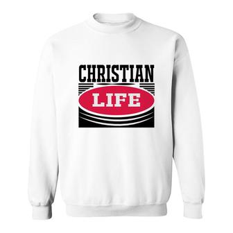 Christian Life Bible Verse Black Graphic Great Christian Sweatshirt - Seseable