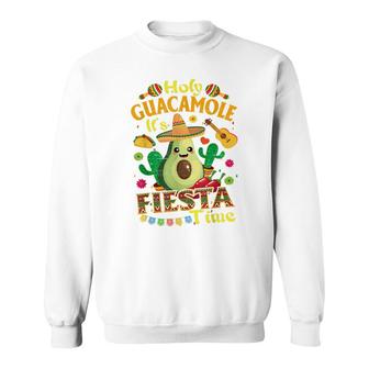 Cinco De Mayo Mexican Holy Guacamole Fiesta Time Sweatshirt - Seseable