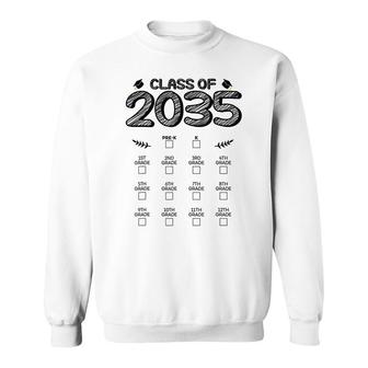 Class Of 2035 Graduation First Day Of School Grow With Me Sweatshirt - Thegiftio UK