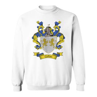 Collins Coat Of Arms | Collins Surname Family Crest Sweatshirt - Seseable