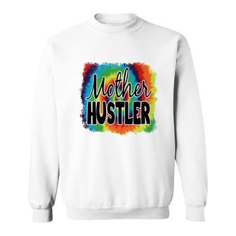 Color Mother Hustler Vintage Mothers Day Sweatshirt - Seseable