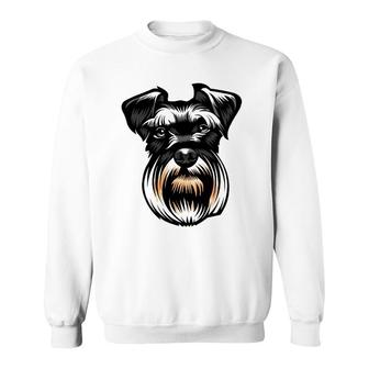Cool Schnauzer Dog Face Lover Sweatshirt | Mazezy