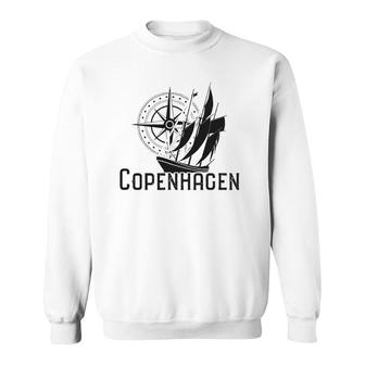 Copenhagen Nautical Sailboat Denmark Patriotic Sweatshirt | Mazezy