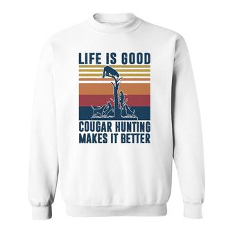 Cougar Hunting Gifts Men Women Mountain Lion Hunter Sweatshirt