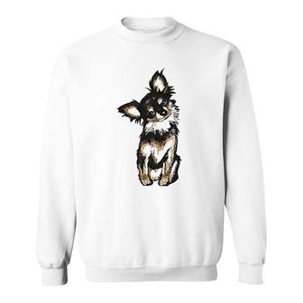 Cute Chihuahua Dog Illustration Chihuahua Owner Sweatshirt | Mazezy