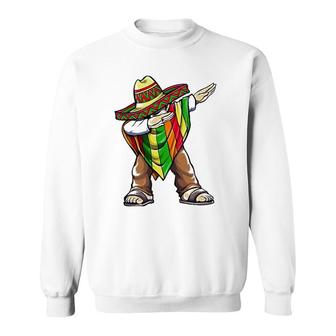 Dabbing Mexican Poncho Cinco De Mayo Sweatshirt - Seseable