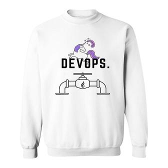 Devops Engineer Unicorn Funny Gift Sweatshirt | Mazezy