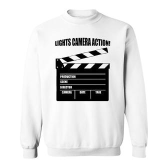Director S Lights Camera Action Tees Men Women Gifts Sweatshirt | Mazezy