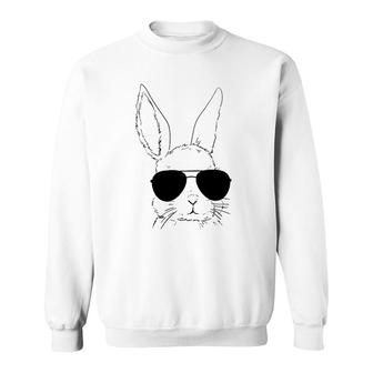 Easter Bunny Rabbit With Glasses Easter Day Men Boys Kids Sweatshirt - Thegiftio UK