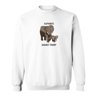 Elephants Against Trump Anti Trophy Hunting Sweatshirt - Monsterry CA
