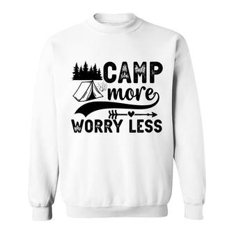 Explore Travel Lovers Camp More Worry Less Sweatshirt - Seseable
