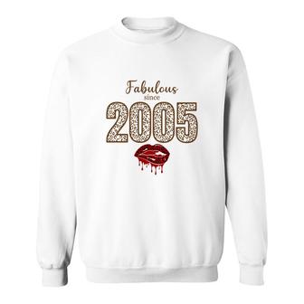 Fabulous 2005 17Th Birthday Red Lip Great Sweatshirt - Seseable