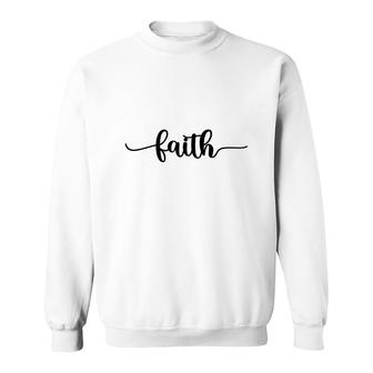 Faith Bible Verse Black Graphic Great Gift Christian Sweatshirt - Seseable