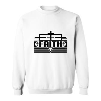 Faith Decor Bible Verse Black Graphic Great Christian Sweatshirt - Seseable