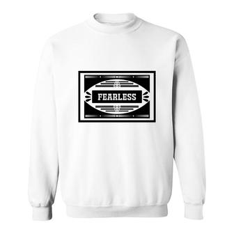 Fearless Bible Verse Black Graphic Great Gift Christian Sweatshirt - Seseable