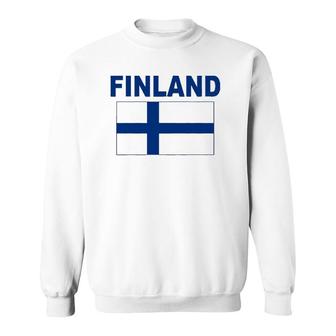 Finland Flag Cool Finnish Suomi Flags Gift Top Tee Sweatshirt | Mazezy