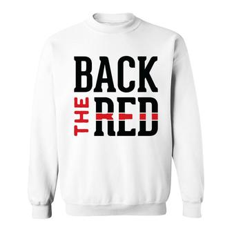 Firefighter The Back Red Decor Black Graphic Meaningful Sweatshirt - Seseable