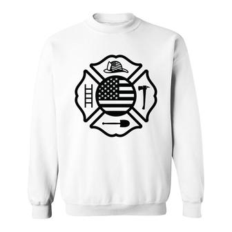 Firefighter Usa Flag Meaningful Gift For Firefighter Sweatshirt - Seseable