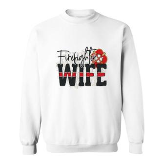 Firefighter Wife Proud Job Title Sweatshirt - Seseable