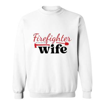 Firefighter Wife Red Firefighter Graphic Meaningful Sweatshirt - Seseable