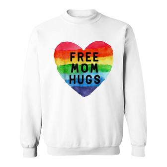 Free Mom Hugs Rainbow Pride Lgbt Sweatshirt - Seseable