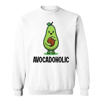 Funny Avocado Avocadoholic Hug A Small Ball Sweatshirt - Seseable