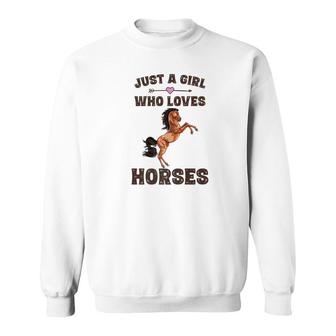 Funny Horse Racing Riding Equestrian Gift For Girls Sweatshirt - Monsterry
