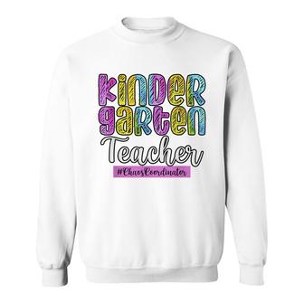 Funny Kindergaten Teacher Chaos Coordinator First Day Kinder Sweatshirt - Thegiftio UK