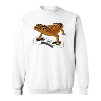 Funny Leopard Gecko Bearded Dragon Gift Kids Cool Gamers Sweatshirt - Seseable